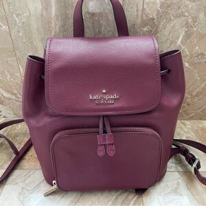 Kate Spade - New York - Leather Plum/Burgundy Backpack - Excellent Condition
